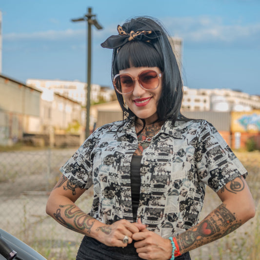 Rock or Bust Clippings Crop Lady's Shirt